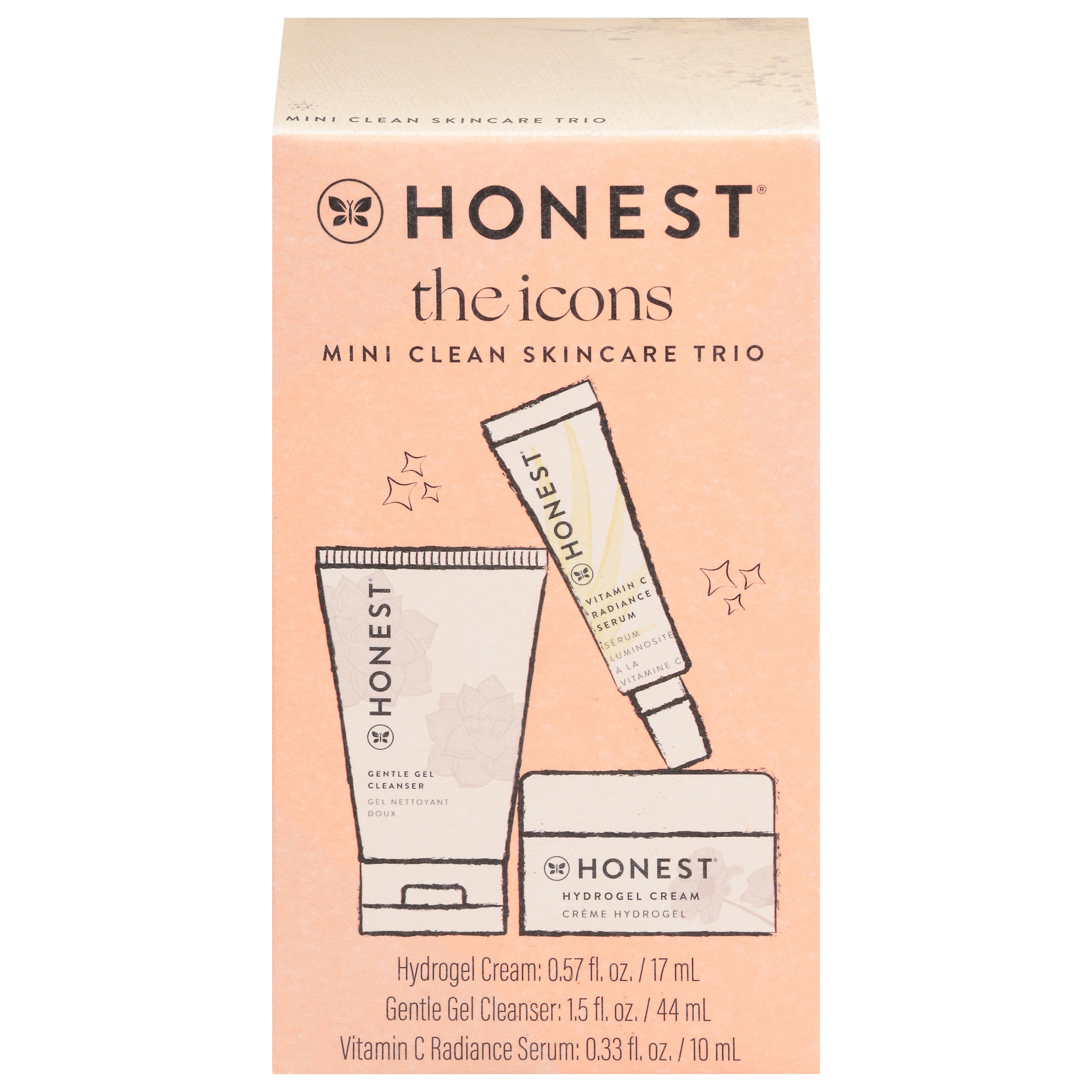 Honest The Icons Clean Skincare Trio Mini 1 ea - Case of 1