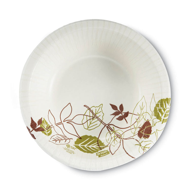 Dixie - Pathways Heavyweight Paper Bowls, 20 oz, White/Green/Burgundy, 125/Pack