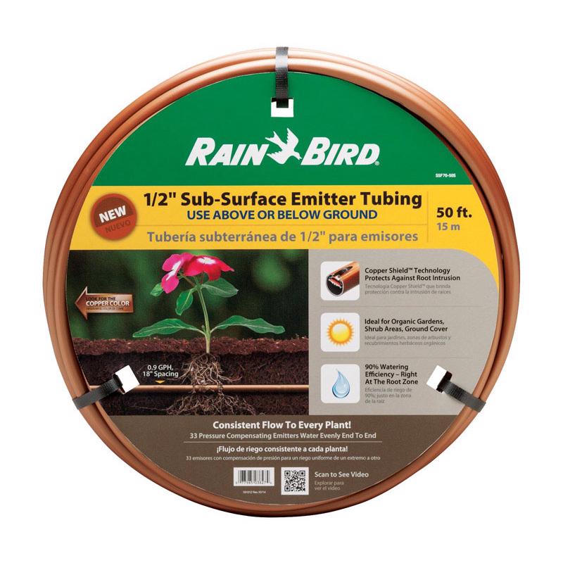 RAIN BIRD - Rain Bird Plastic Drip Irrigation Emitter Tubing 1/2 in. D X 50 ft. L