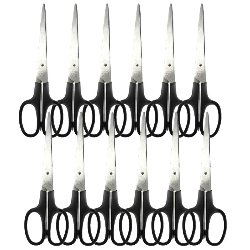 CHARLES LEONARD - Stainless Steel Shears, 7" Straight, Pack of 12