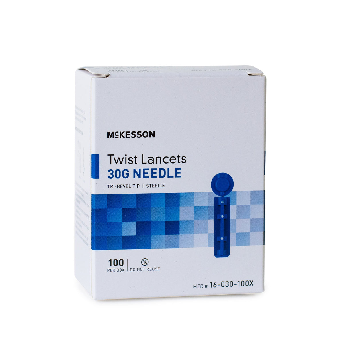 McKesson Brand - Lancet for Lancing Device McKesson 30 Gauge Non-Safety Twist Off Cap Finger [100/BX]