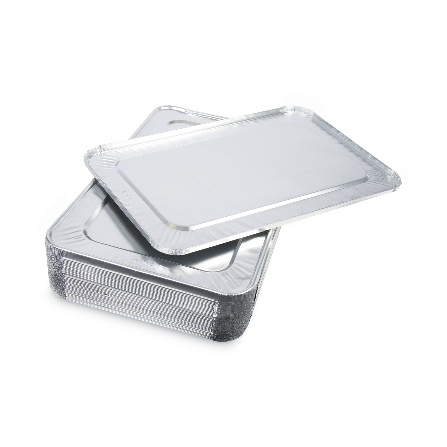 Aluminum Steam Table Pan Lids, Fits Full-Size Deep Pan, 380 Gauge, 0.63" Deep, 12.88 x 20.81, 50/Carton