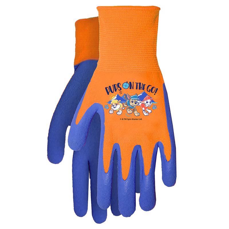MIDWEST QUALITY GLOVES - Midwest Quality Gloves Warner Bros Unisex Outdoor Garden Grip Gloves Blue/Orange Youth 6 pk - Case of 6