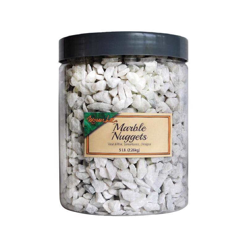 MOSSER LEE - Mosser Lee Marble Nuggets White Decorative Stone 5 lb