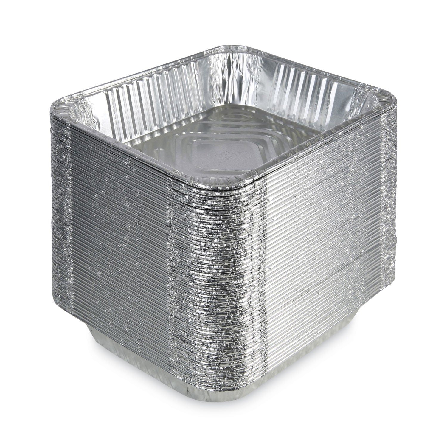 Aluminum Steam Table Pans, Half-Size Deep, 400 Gauge, 2.56" Deep, 10.38 x 12.75, 100/Carton