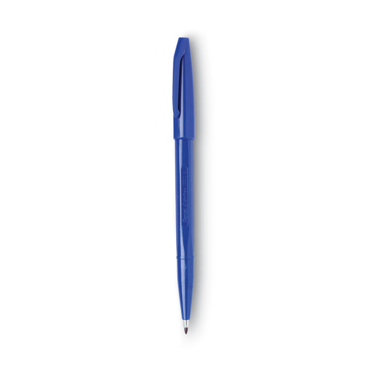 Pentel Arts - Sign Pen Fine Point Color Marker, Extra-Fine Bullet Tip, Blue, Dozen