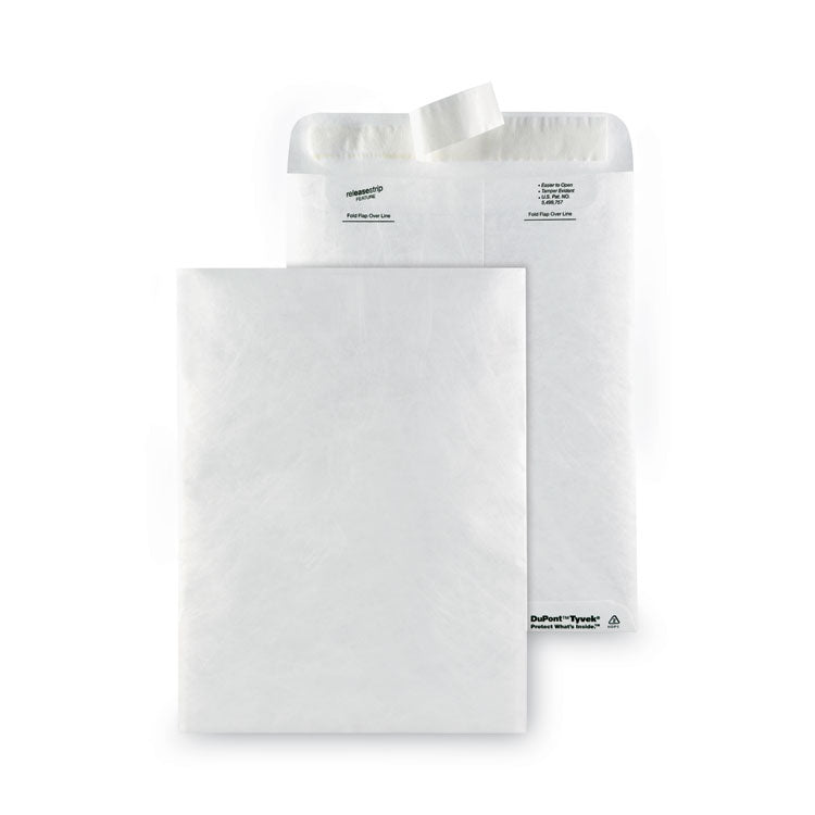 Survivor - Lightweight 14 lb Tyvek Catalog Mailers, #10 1/2, Square Flap, Redi-Strip Adhesive Closure, 9 x 12, White, 50/Box