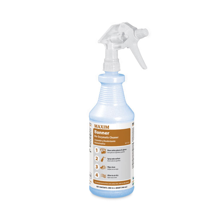 Maxim - Banner Bio-Enzymatic Cleaner, Safe-to-Ship, Fresh Scent, 32 oz Bottle, 6/Carton