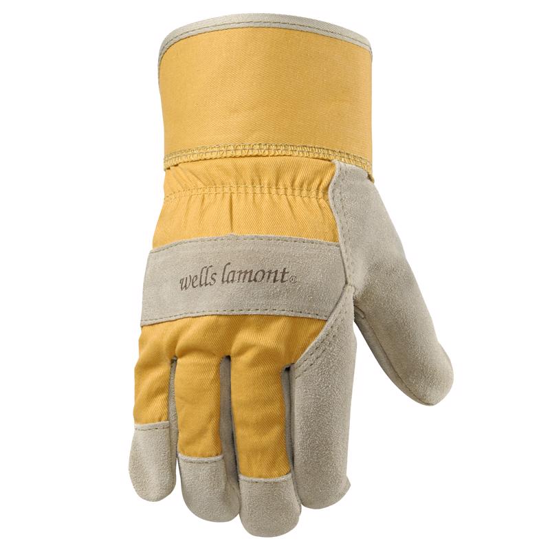 WELLS LAMONT - Wells Lamont Women's Work Gloves Gray/Yellow M 1 pk
