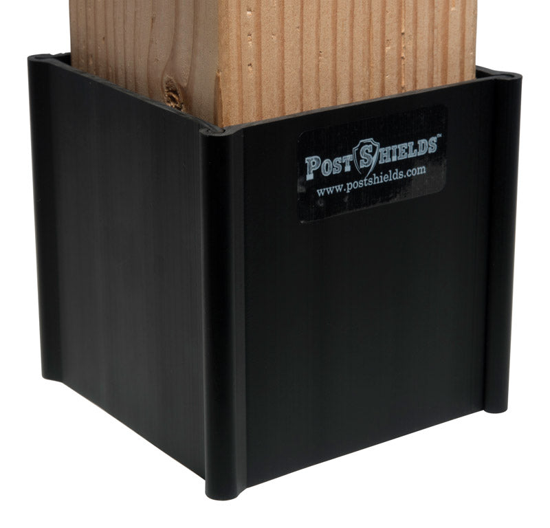 POST SHIELDS INC. - Post Shields Inc. 4 in. H X 4 in. W X 4 in. L Plastic Black Fence Post Protection - Case of 10