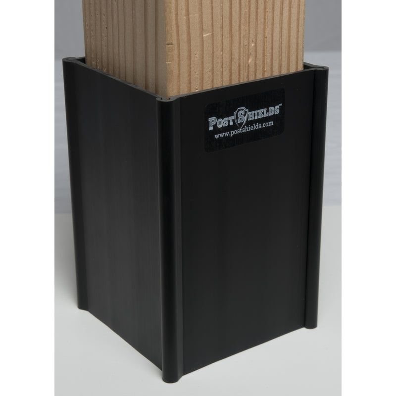 POST SHIELDS INC. - Post Shields Inc. 6 in. H X 4 in. W X 4 in. L Plastic Black Fence Post Protection - Case of 10