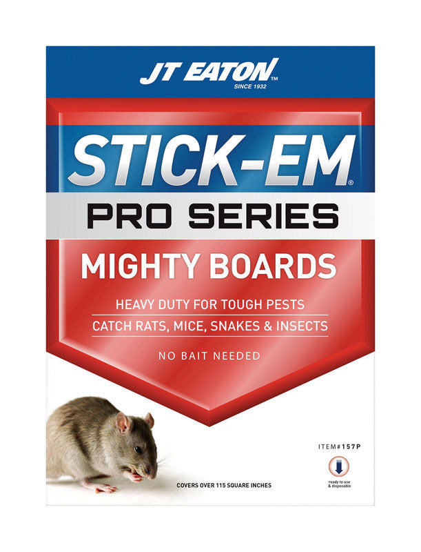 JT EATON - JT Eaton Stick-Em Pro Series Small Glue Board Trap For Insects/Rodents/Snakes 1 pk - Case of 12