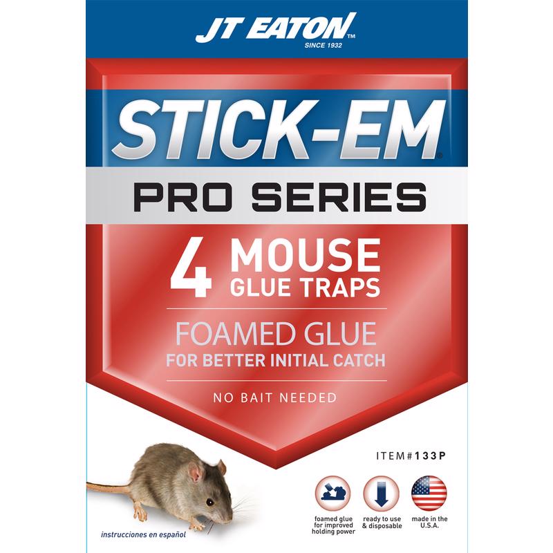 JT EATON - JT Eaton Stick-Em Pro Series Small Glue Trap For Mice 4 pk - Case of 24