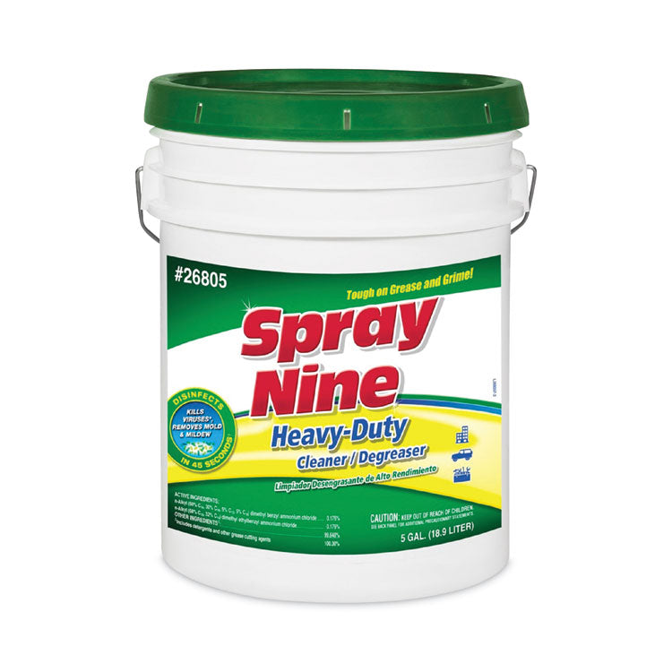 Spray Nine - Heavy Duty Cleaner/Degreaser/Disinfectant, Citrus Scent, 5 gal Pail