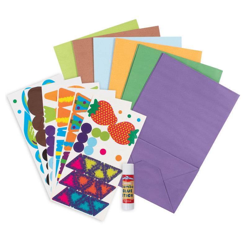 READY 2 LEARN - Paper Bag Puppet Pets - 238 Pieces - 6 Animals