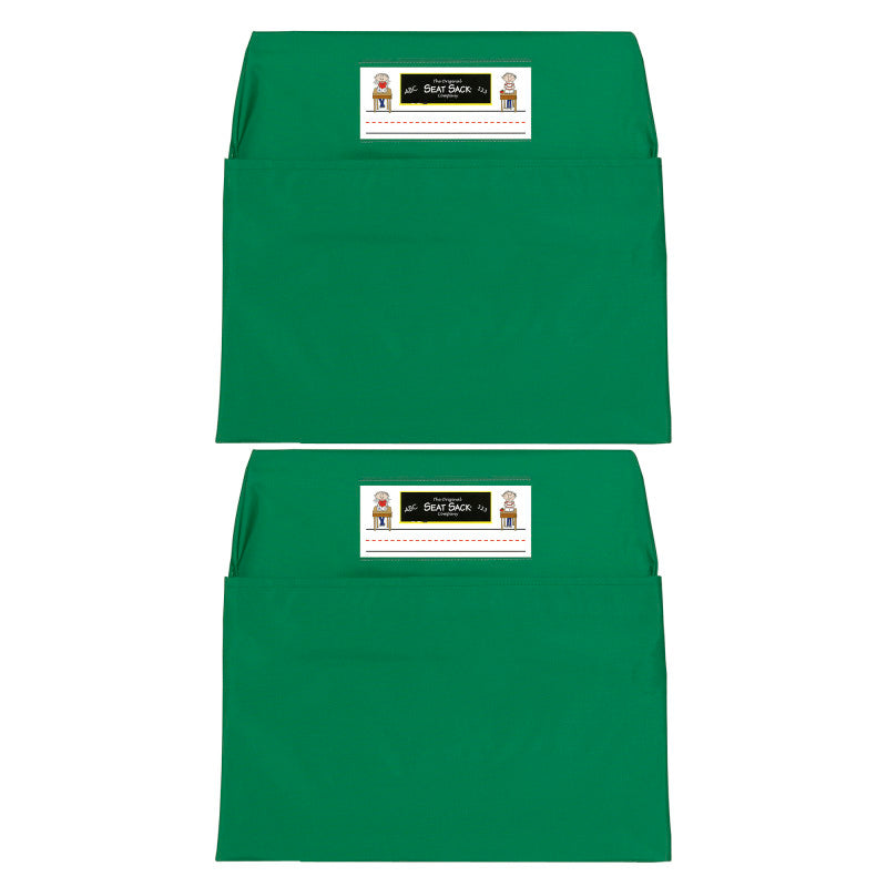 SEAT SACK - Seat Sack, Standard, 14 inch, Chair Pocket, Green, Pack of 2