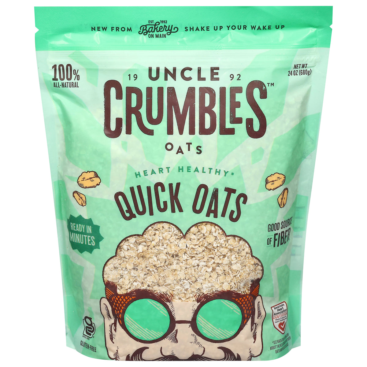 Uncle Crumbles Quick Oats - 24oz - Case of 4