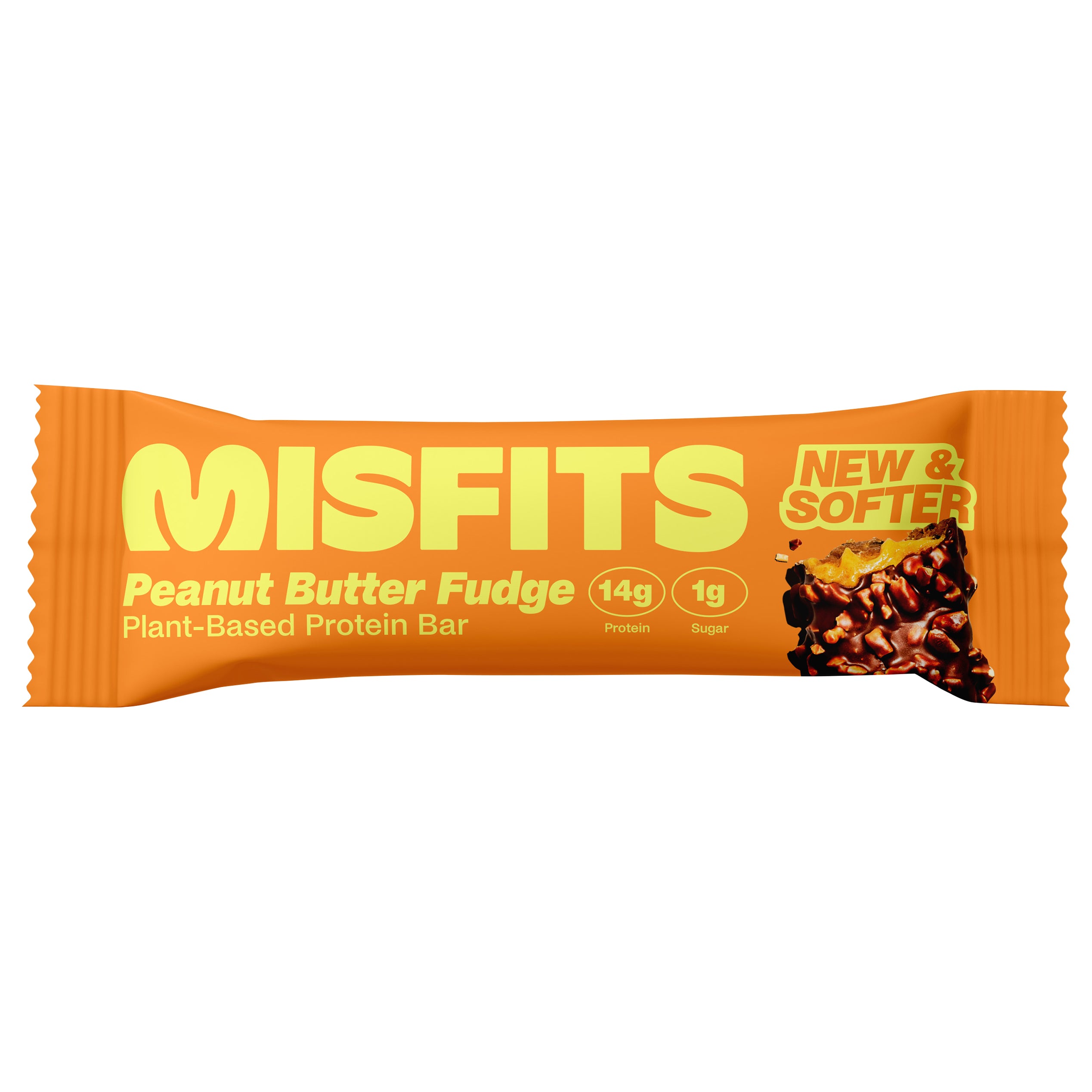Misfits Plant-Based Peanut Butter Fudge Flavored Protein Bar 1.8 oz - Case of 12