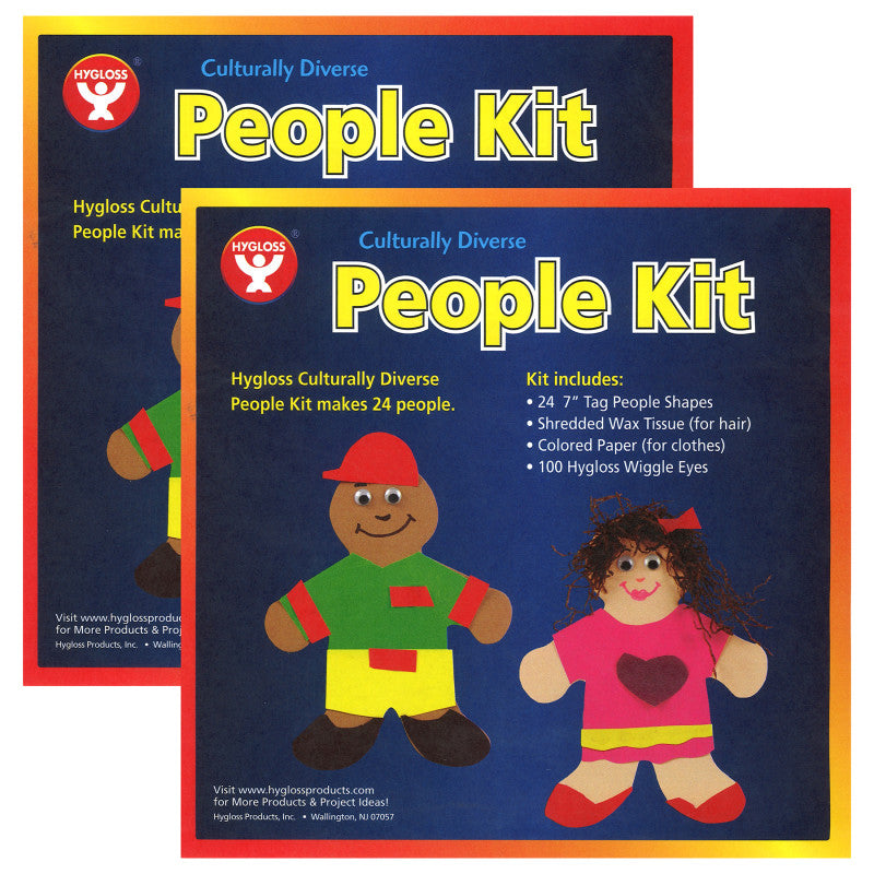 HYGLOSS - Culturally Diverse People Kit, 7", 24 Per Pack, 2 Packs
