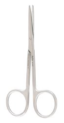 Integra Lifesciences - Strabismus Scissors Miltex® 4 Inch Length OR Grade German Stainless Steel NonSterile Finger Ring Handle Straight Blunt Tip / Blunt Tip [1/EA]