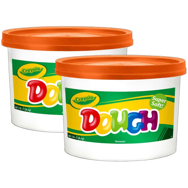 Dough, 3lb Resealable Bucket, Orange, Pack of 2