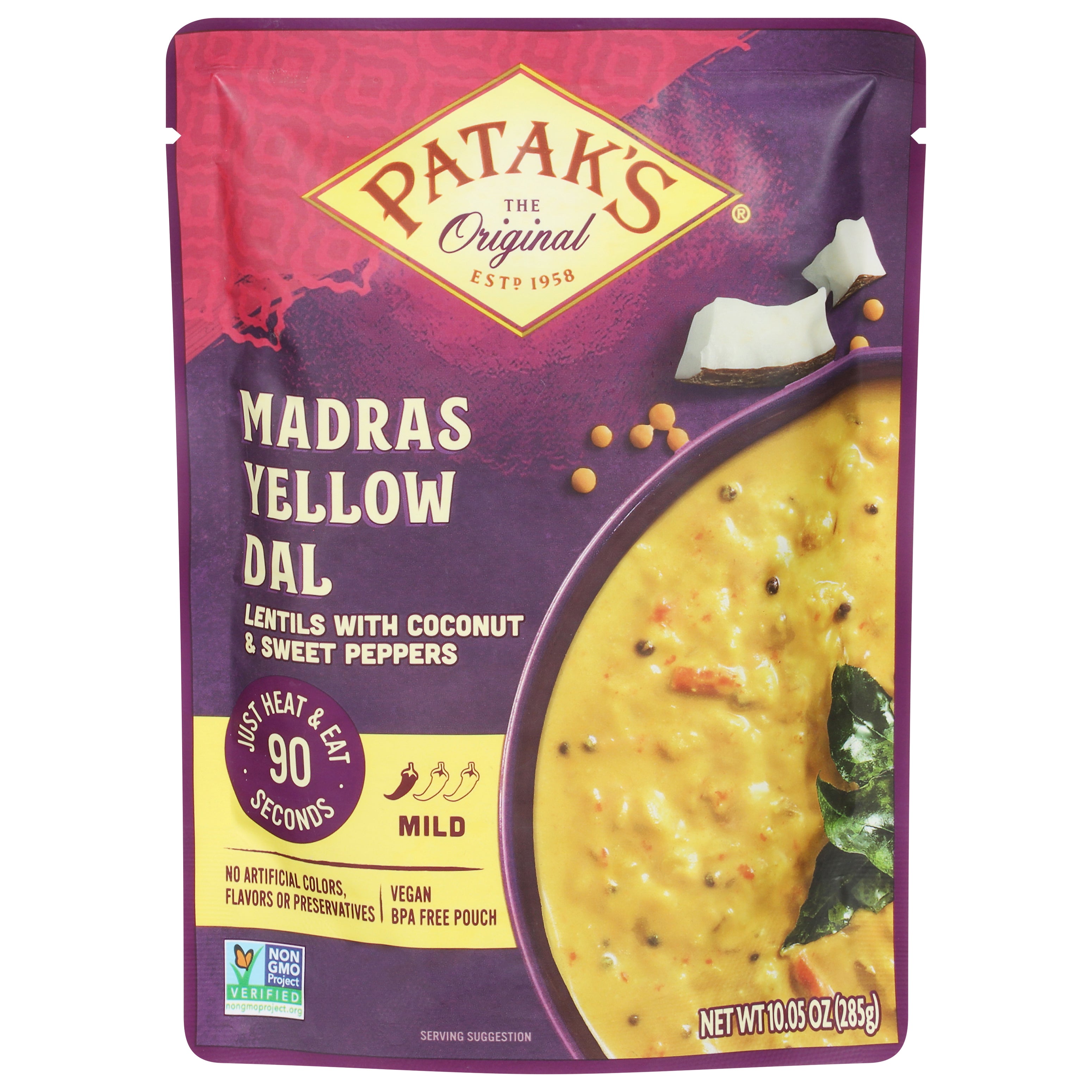 Patak's Mild Madras Yellow Dal 10.5 oz - Case of 6