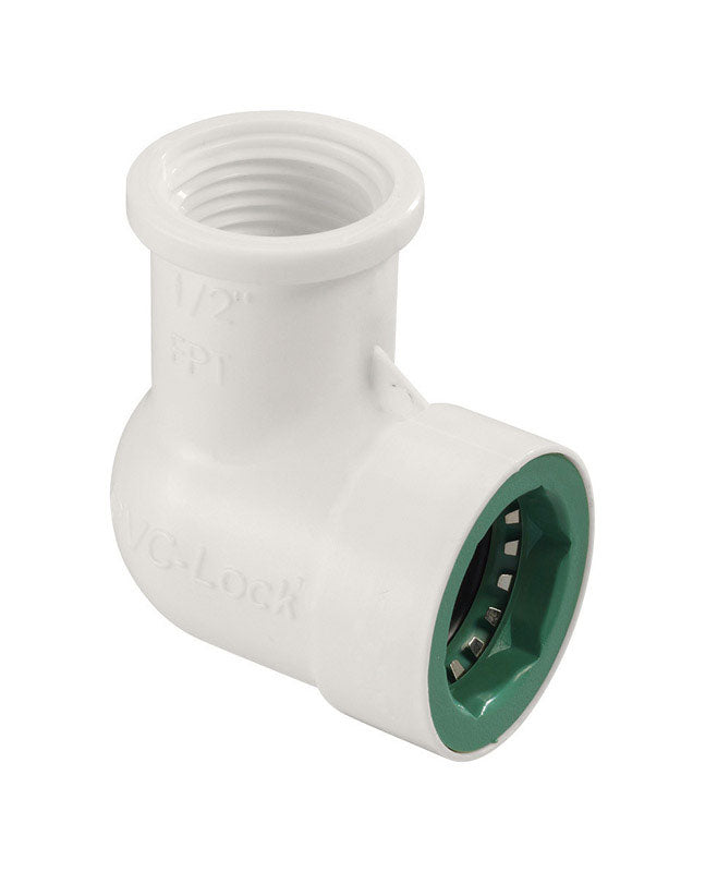 ORBIT - Orbit PVC-Lock 1/2 in. Push X 1/2 in. D FPT Plastic Elbow