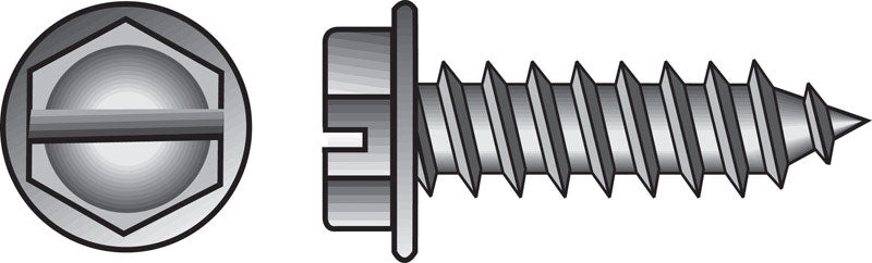 HILLMAN - Hillman No. 14 X 3/4 in. L Slotted Hex Washer Head Sheet Metal Screws 100 pk [823134]