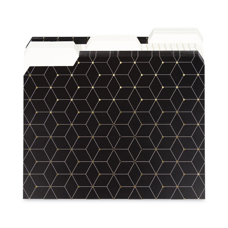 U Brands - Fashion File Folders, 1/3-Cut Tabs: Assorted, Letter Size, Assorted Colors, 24/Box
