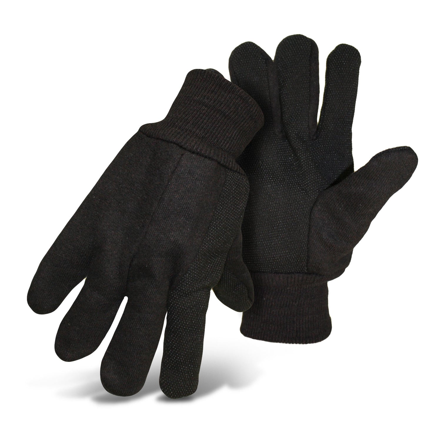 Boss Men's Indoor/Outdoor Dotted Jersey Work Gloves Brown L 1 pair - Case of 3