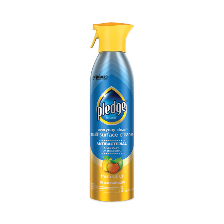 Pledge - Multi Surface Antibacterial Everyday Cleaner, 9.7 oz Aerosol Spray, 6/Carton
