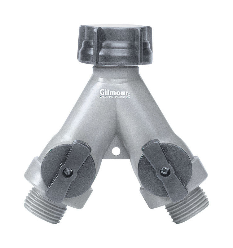GILMOUR - Gilmour Polymer Threaded Male Y-Hose Connector with Shut Offs