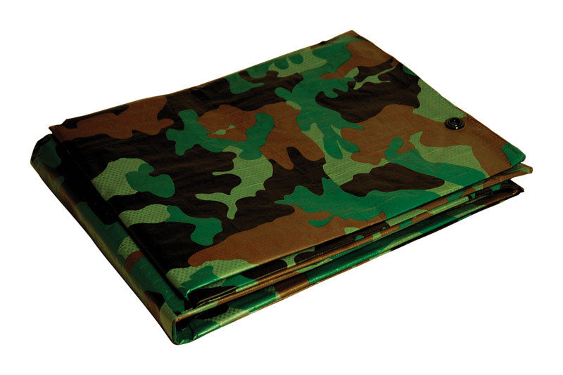 FOREMOST TARP CO. - Foremost Tarp Co. Dry Top 10 ft. W X 12 ft. L Medium Duty Polyethylene Tarp Camouflage