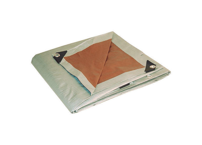 FOREMOST TARP CO. - Foremost Tarp Co. Dry Top 20 ft. W X 30 ft. L Heavy Duty Polyethylene Reversible Tarp Brown/Silver