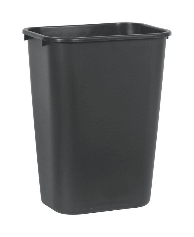 RUBBERMAID COMMERCIAL - Rubbermaid Deskside 10.25 gal Black Resin Rectangle Trash Can - Case of 12