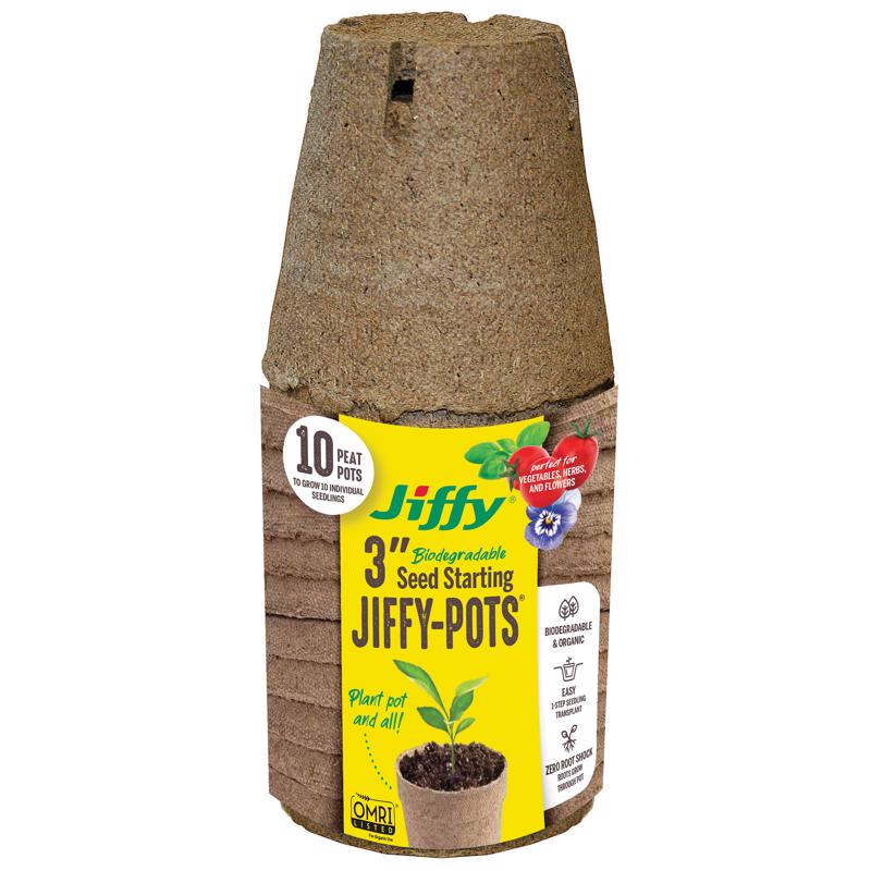 JIFFY - Jiffy 3 in. H Seed Starting Peat Pot 10 pk - Case of 37