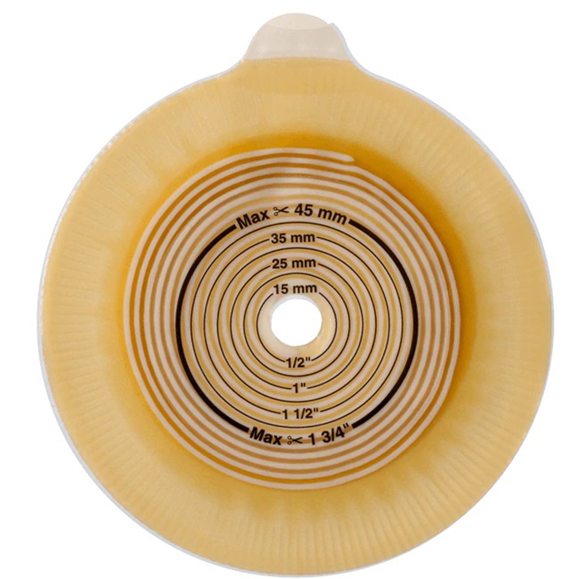 Coloplast - Ostomy Barrier Assura®2 Trim to Fit, Extended Wear Silicone Based Adhesive 40 mm Flange Green Code System Synthetic Resin 3/8 to 1-3/8 Inch Opening [5/BX]