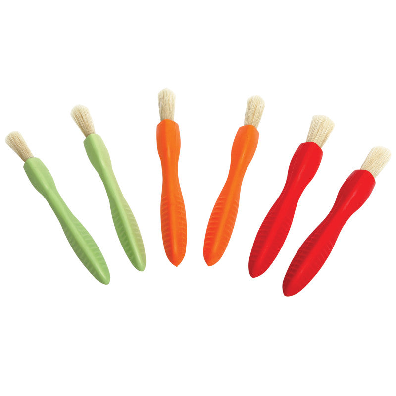 READY 2 LEARN - Triangle Grip Paint Brushes - 3 Sizes - Set of 6