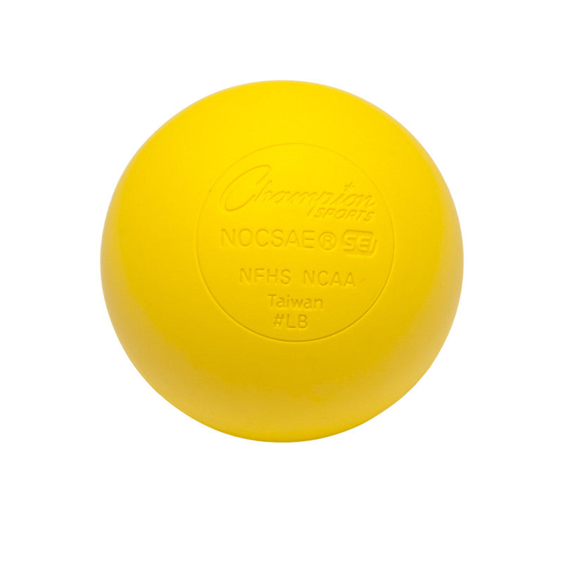 CHAMPION SPORTS - Official Size Lacrosse Balls, Yellow, Pack of 12