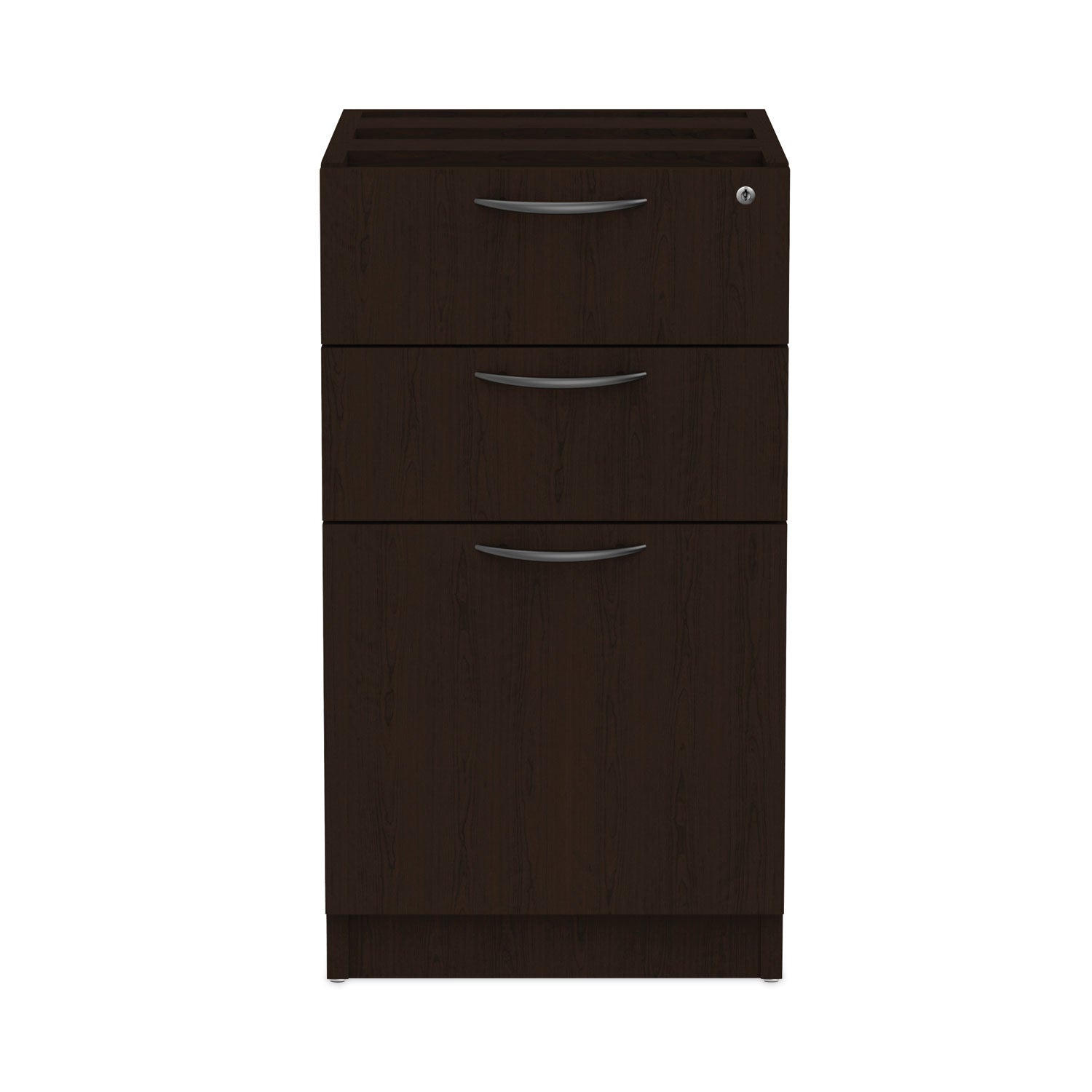 Alera Valencia Series Full Pedestal File, Left/right, 3-Drawers: Box/box/file, Legal/letter, Espresso, 15.63" X 20.5" X 28.5"