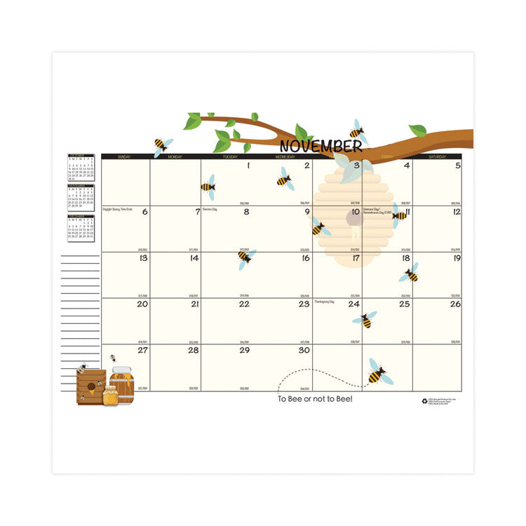 House of Doolittle - Recycled Academic Honeycomb Planner, Honeycomb Artwork, 10 x 7, Multicolor Cover, 12-Month (Aug to July): 2023 to 2024