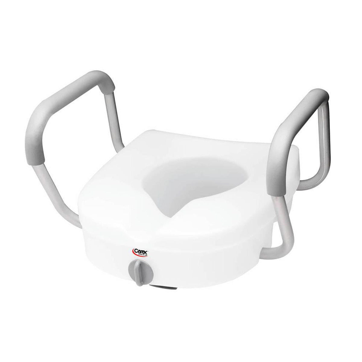 Apex-Carex Healthcare - Raised Toilet Seat with Arms E-Z Lock™ 5 Inch Height White 300 lbs. Weight Capacity [1/EA]