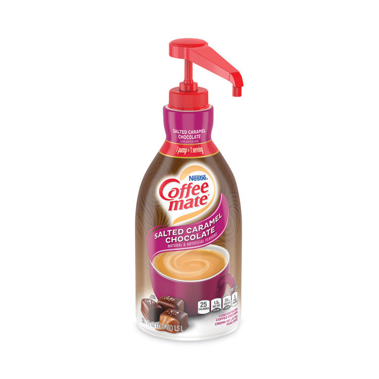Coffee mate - Liquid Creamer Pump Bottle, Salted Caramel, 1.5 Liter Pump Bottle, 2/Carton