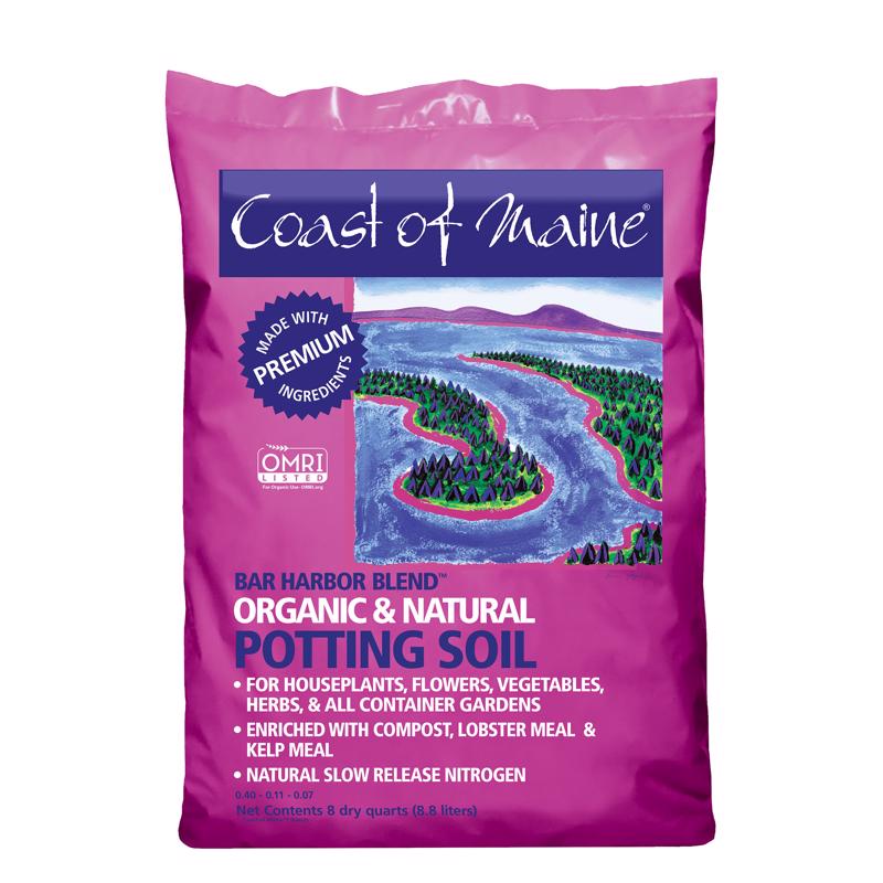 COAST OF MAINE - Coast of Maine Bar Harbor Blend Organic Flower and Plant Potting Soil 8 qt