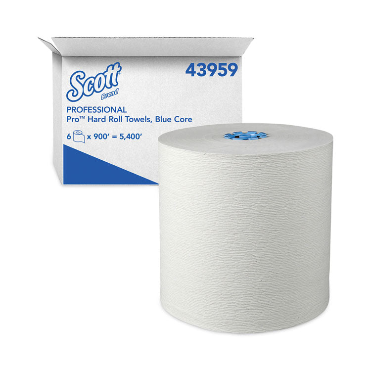 Scott - Pro Hard Roll Paper Towels with Absorbency Pockets, for Scott Pro Dispenser, Blue Core Only, 7.5" x 900 ft, 6 Rolls/Carton
