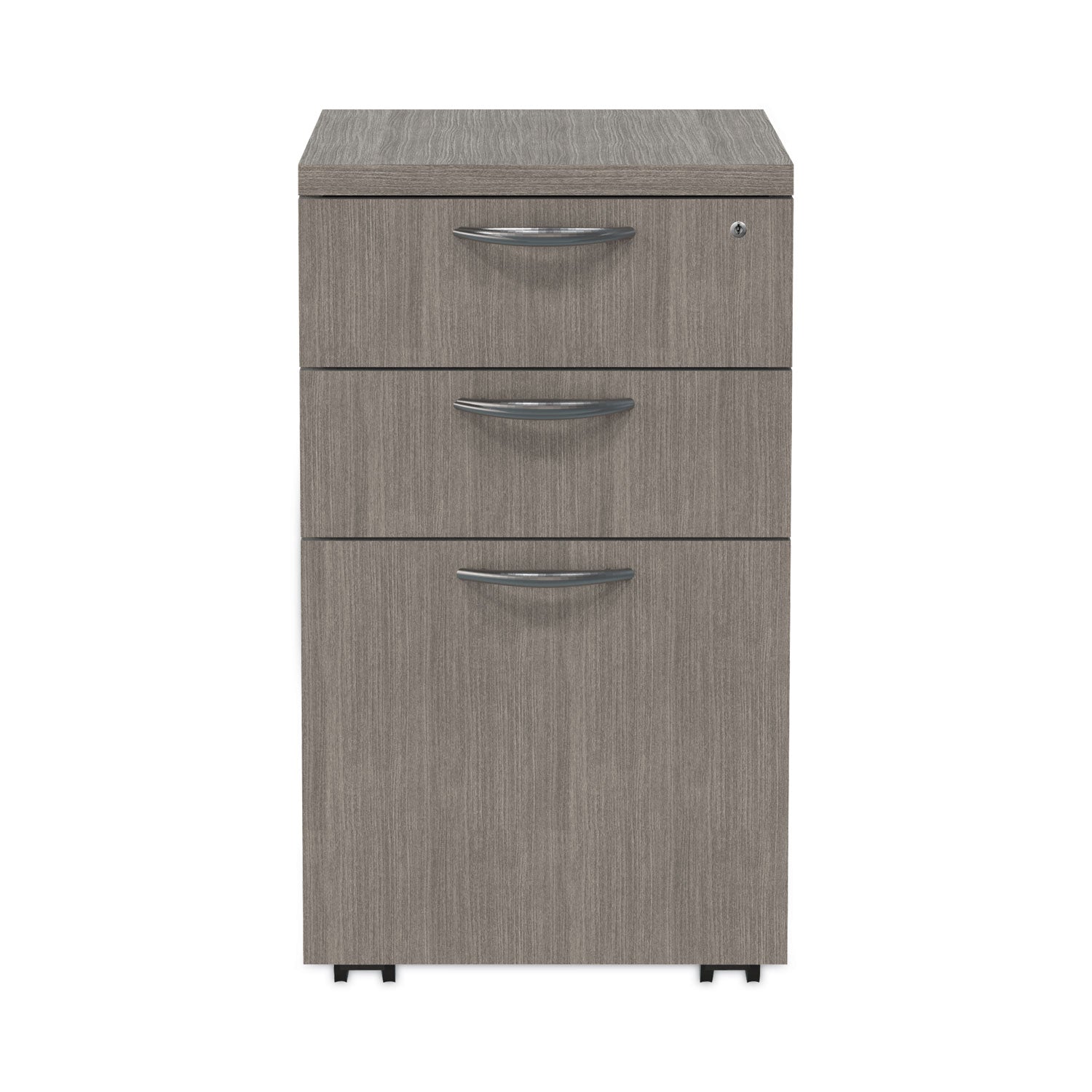 Alera Valencia Series Mobile Pedestal File, Left/Right, 3-Drawer: Box/Box/File, Legal/Letter, Gray, 15.88 x 20.5 x 28.39