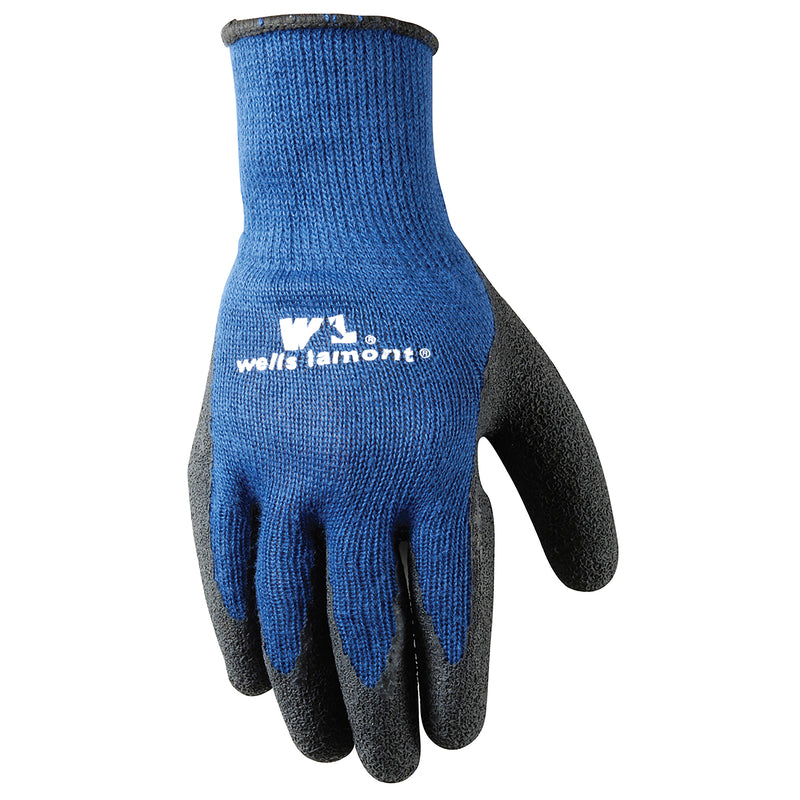 WELLS LAMONT - Wells Lamont Men's Work Gloves Black/Blue S 1 pk