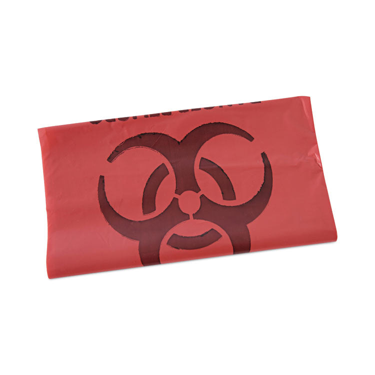 Boardwalk - Linear Low Density Health Care Trash Can Liners, 33 gal, 1.3 mil, 33 x 39, Red, 150/Carton