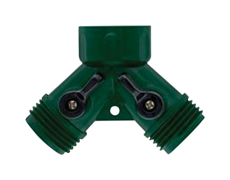 ORBIT - Orbit 3/4 in. Plastic Threaded Female/Male Y-Hose Connector with Shut Offs - Case of 15