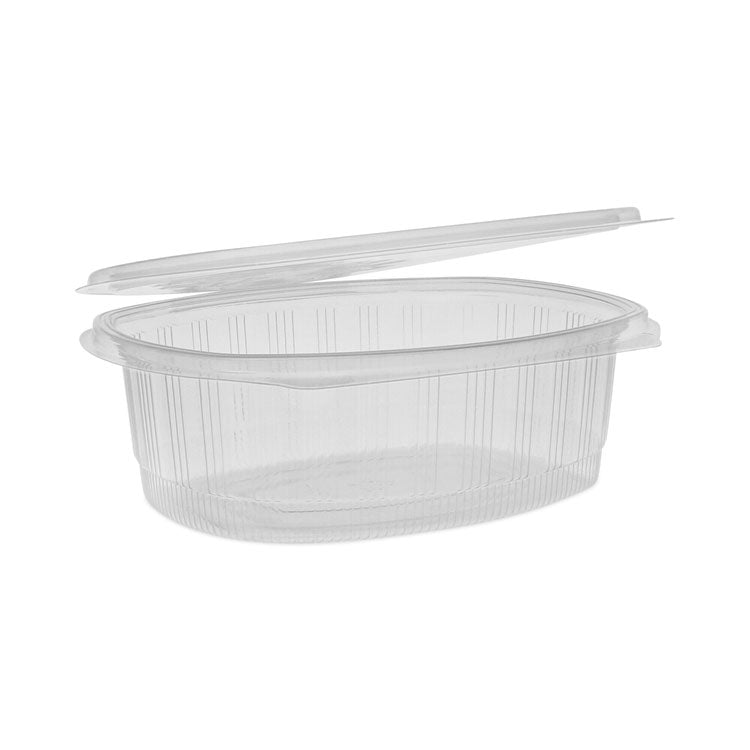 Pactiv Evergreen - EarthChoice Recycled PET Hinged Container, 48 oz, 8.88 x 7.25 x 2.94, Clear, Plastic, 190/Carton